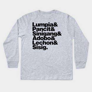 Filipino Foodie Kids Long Sleeve T-Shirt